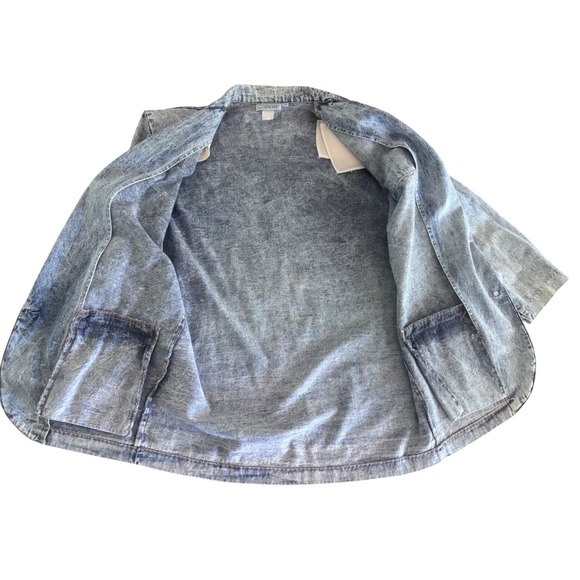 Vintage Deadstock 80s 90s Acid Wash Denim Blazer Ideas Apparel Group Women Large - Picture 4 of 11